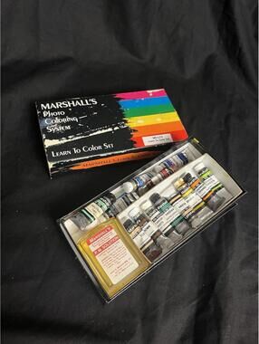 Vtg Marshall's Photo Coloring System “Learn To Color” Oil Set Hobby MS-LCS Paint